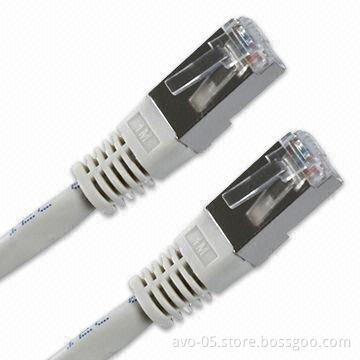 Networking Cables with 8P8C RJ-45 Male to Male STP Connector, Used for Permanent Installations